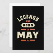 5月生まれの伝説はここから - 5月生まれの誕生日 招待状 (正面/裏面)