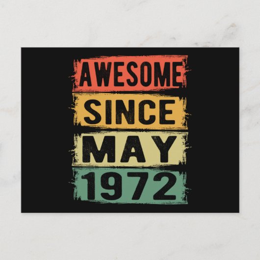 5月生まれ 1972年 ポストカード (正面)