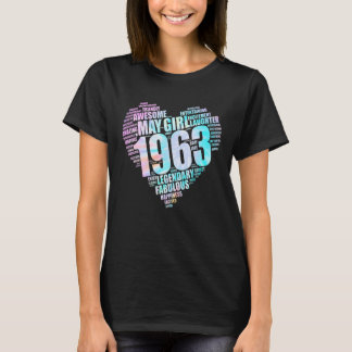 5月素晴らし女の子1963素晴らしいビッグハート59th Birt Tシャツ