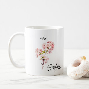 5月花の名入れギフト コーヒーマグカップ