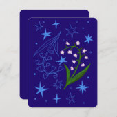 5月誕生日月日カード(Lily of the Valley) シーズンカード (正面/裏面)