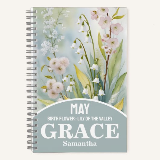 5月誕生月花キリスト教雑誌 ノートブック (正面)