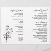 5月誕生月花葬儀プログラム チラシ (裏面)