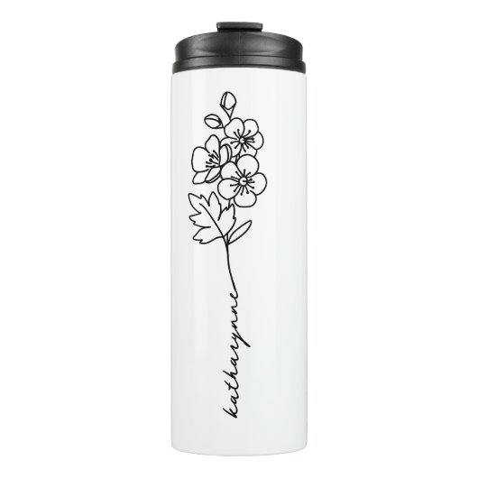 5月誕生月誕生日月フラワーホーソーン タンブラー (正面)