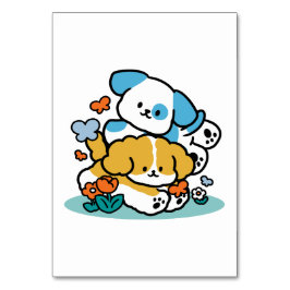 5月転がにハッピーアップのように – かわいい春犬 テーブルナンバー