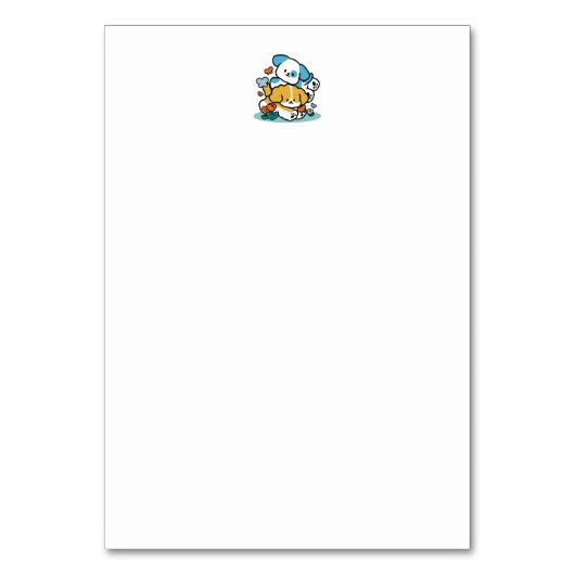 5月転がにハッピーアップのように – かわいい春犬 テーブルナンバー (裏面)