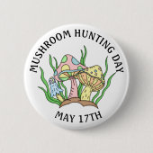 5月17日はキノコ狩りの日 缶バッジ (正面)