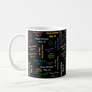 5月18日 誕生日マグカップ コーヒーマグカップ