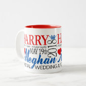 5月19日のTh 2018年を結婚しているハリー及びMeghan ツートーンマグカップ (正面左)