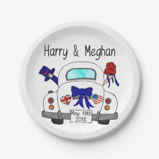 5月19日のTh 2018年を結婚しているハリー及びMeghan ペーパープレート
