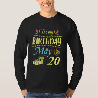 5月20日の私の誕生日です私にとって幸せなパパ Tシャツ