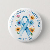 5月29日はアジソン病認識度の日 缶バッジ (正面)