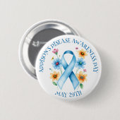 5月29日はアジソン病認識度の日 缶バッジ (正面&裏面)