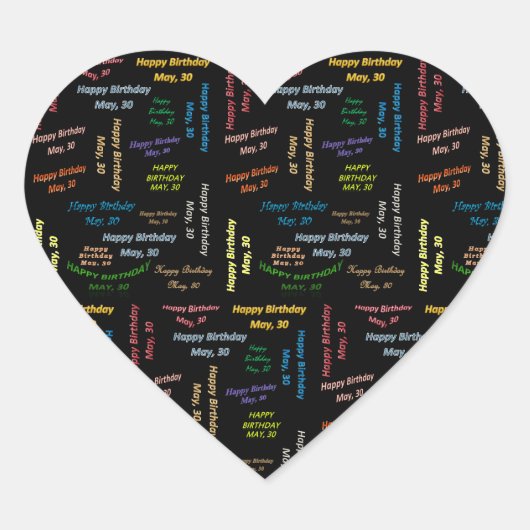 5月30日誕生日シール ハートシール (正面)