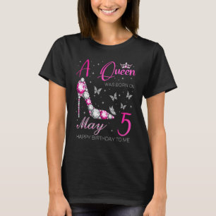 5月5日生まれの誕生日に女王がいた Tシャツ