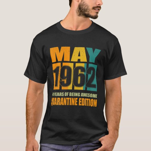 5月60日誕生日レトロ限定版1962クアラ Tシャツ (正面)