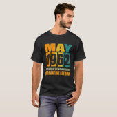 5月60日誕生日レトロ限定版1962クアラ Tシャツ (正面フル)