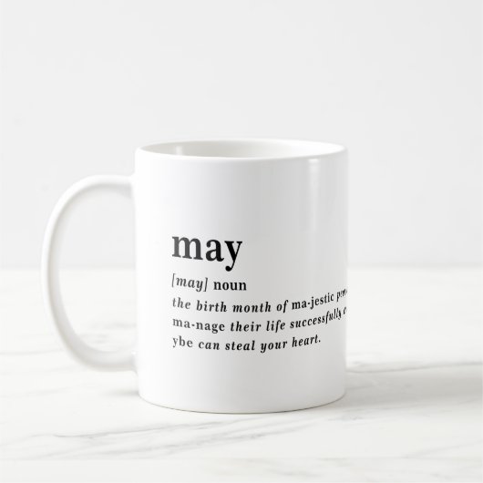 5月 定義 誕生日 コーヒーマグカップ (左)