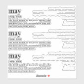 5月 定義 誕生日 シール (シート)