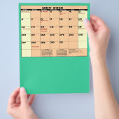 5月。2012カレンダー13ヶ月マルチパーパスフライヤー。 チラシ (手)