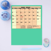 5月。2012カレンダー13ヶ月マルチパーパスフライヤー。 チラシ (シングル)