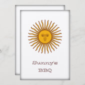 5月BBQのパーティーの招待の金日曜日 招待状 (正面/裏面)