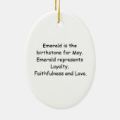 5月Birthstoneの天使のブロンドの女性 セラミックオーナメント (裏面)