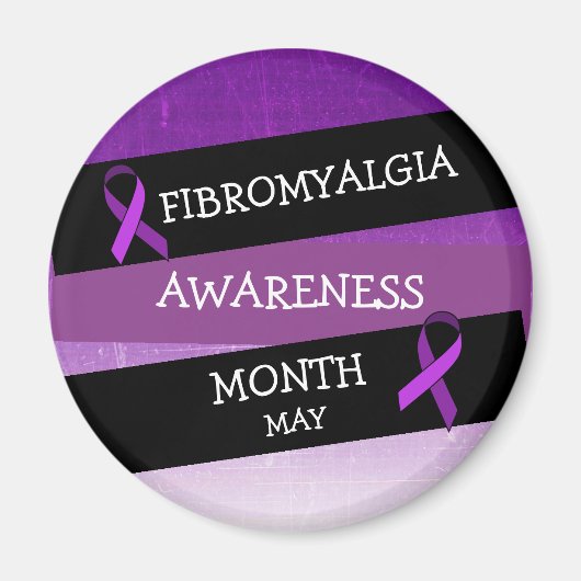 5月Fibromalgia認識度月磁石 マグネット (正面)