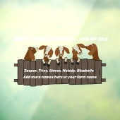 5木のフェンス素朴上のヤギあなたの恵み数 ウィンドウサイン (シート3)