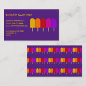 5本のアイスキャンデー 名刺 (正面/裏面)