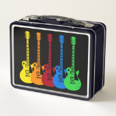 5本のカラフルエレキギター メタルランチボックス (裏面)