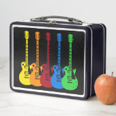 5本のカラフルエレキギター メタルランチボックス (インサイチュ)
