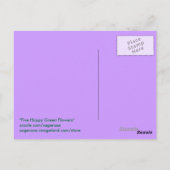 5本のハッピーグリーンフラワー ポストカード (裏面)