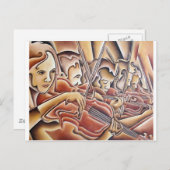 5本のバイオリン ポストカード (正面/裏面)