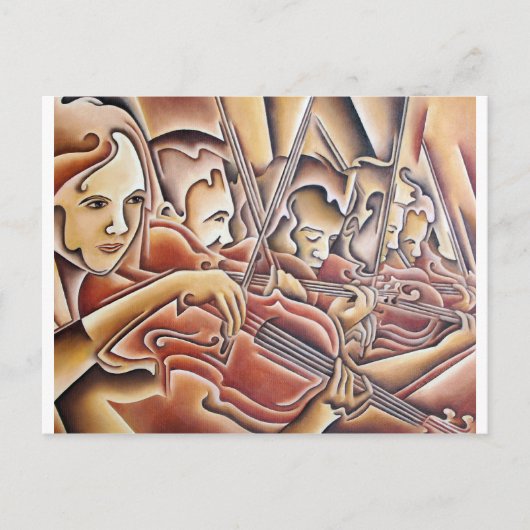 5本のバイオリン ポストカード (正面)