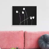 5本のバラ キャンバスプリント (インサイチュ (リビング))