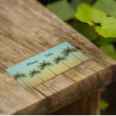 5本のヤシの木、カスタマイズ可能なビーチライフ マグネット名刺