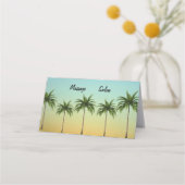 5本のヤシの木、カスタマイズ可能なビーチライフ ロイヤリティカード (正面)