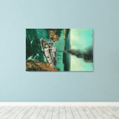 5本の指の強姦と汽船白馬 キャンバスプリント (インサイチュ (ウッドフロア))