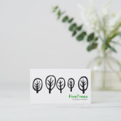 5本の木 – 黒と白 名刺 (スタンド正面)