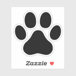 5本足指の動物の手のプリント シール