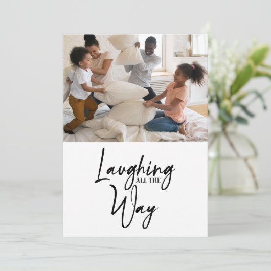 5枚おもしろいの写真のホリデーカードを笑いながら シーズンカード (スタンド正面)