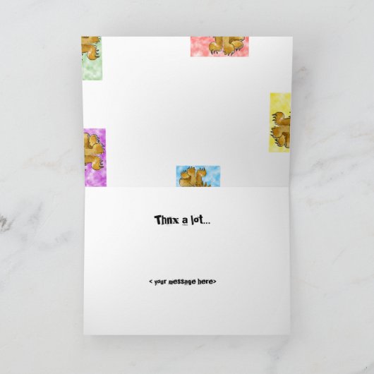 5枚のアニメライオンサンキューカード サンキューカード (内部)