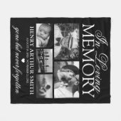 5枚のエレガント写真を愛情に満ちた思い出 フリースブランケット (正面(横))