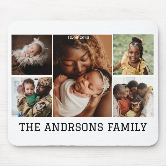 5枚のコラージュマウスパッド マウスパッド (正面)