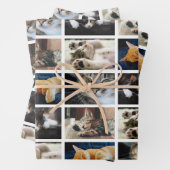 5枚のフォトコラージュを作成する白縁ど ラッピングペーパーシート (インサイチュ)