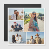 5枚のフォトコラージュ磁気カードを作成 (正面/裏面)