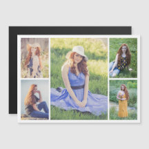 5枚のフォトコラージュ磁気カードを作成