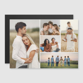 5枚のフォトコラージュ磁気カードを作成