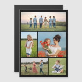 5枚のフォトコラージュ磁気カードを作成 (正面/裏面)